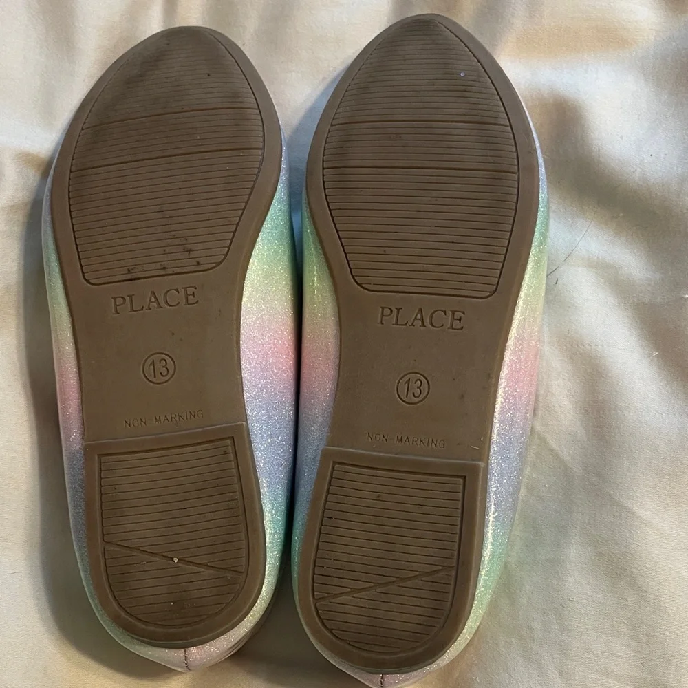 The Children's Place Iridescent Glitter Flats